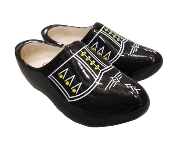 Black White Piping Dutch clogs