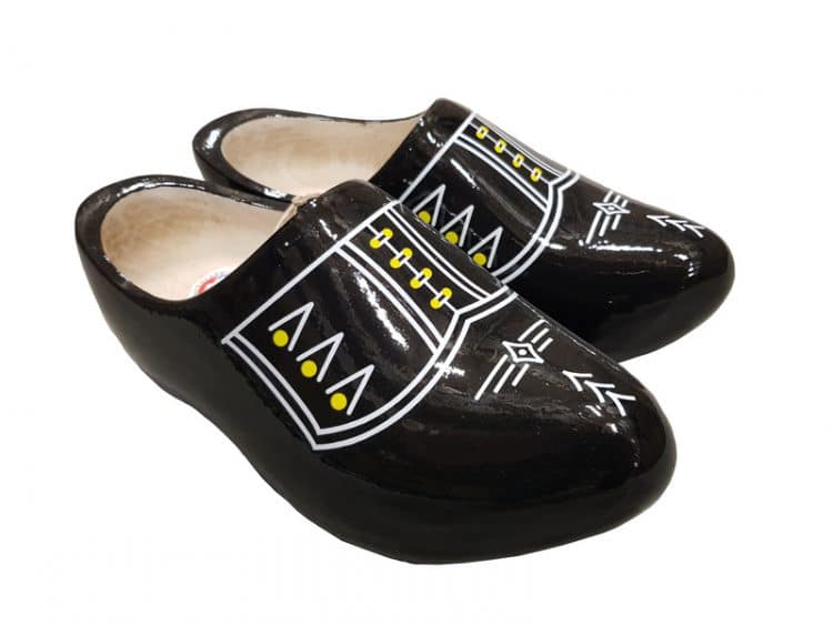 Black White Piping Dutch clogs