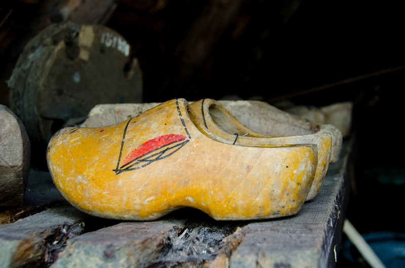 Clogs to demonstrate the history of wooden shoes from the Netherlands