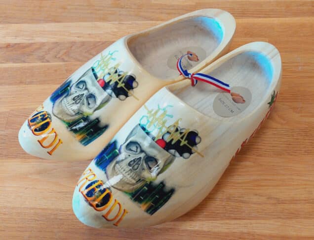 Custom Wooden Clogs skull 27cm outlet a