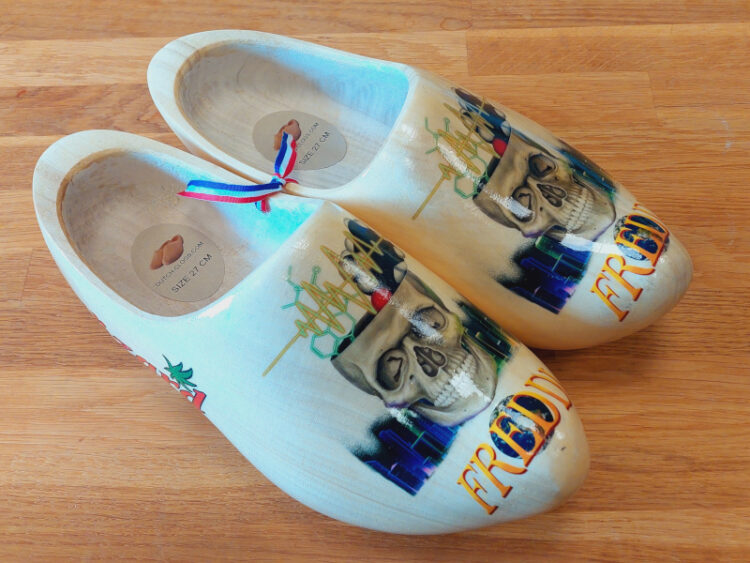 Custom Wooden Clogs skull 27cm outlet b